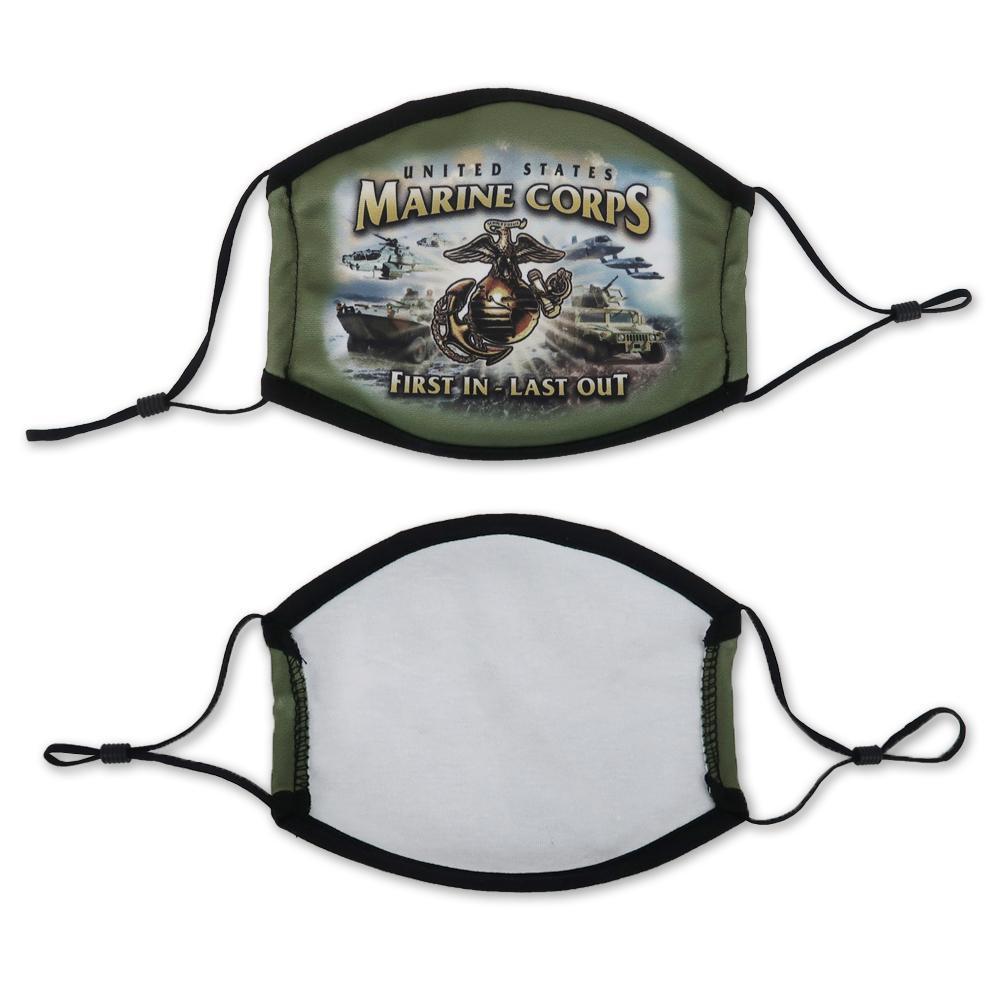 U.S. Marines Action Face Mask (OD Green)-Single or 3 Pack