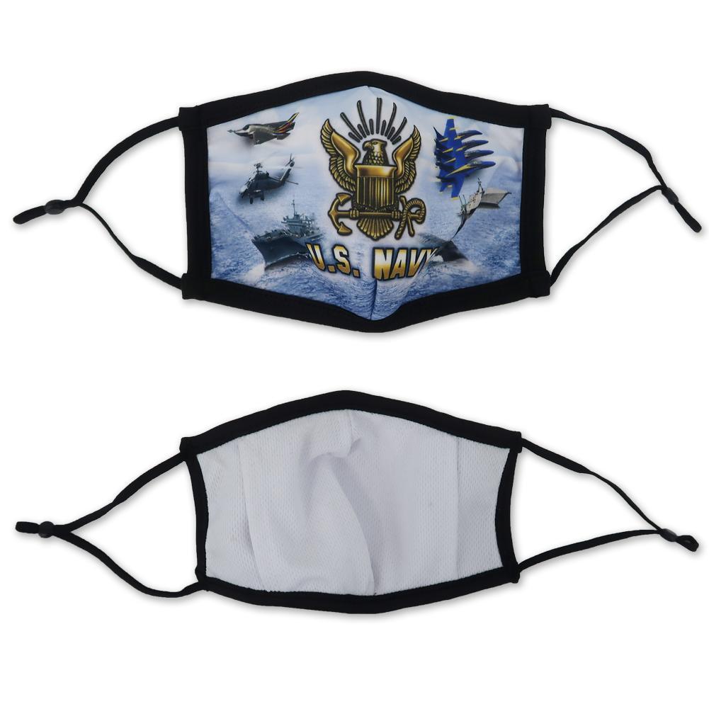 U.S. Navy Action Face Mask (Blue)-Single or 3 Pack