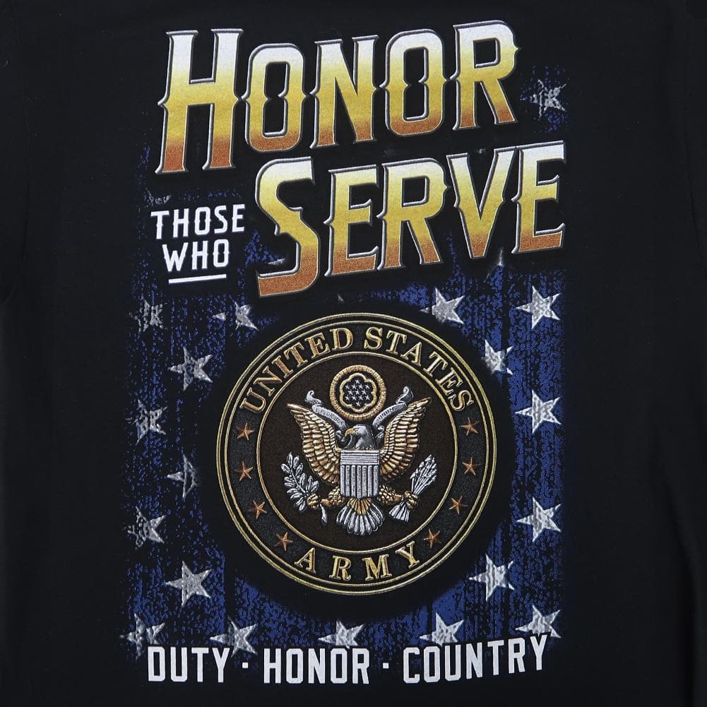 Army Honor Those Who Serve Seal T-Shirt (Black)