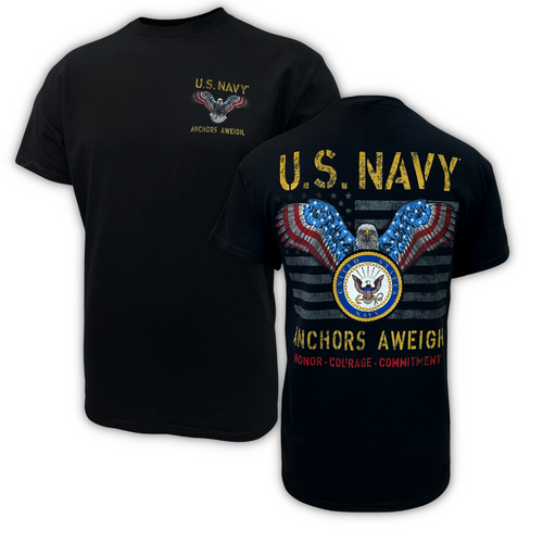 Navy Stars and Stripes T-Shirt (Black)