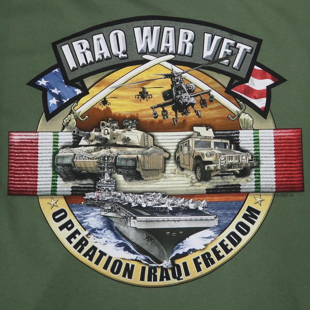 Iraqi War Veteran T-Shirt (OD Green)