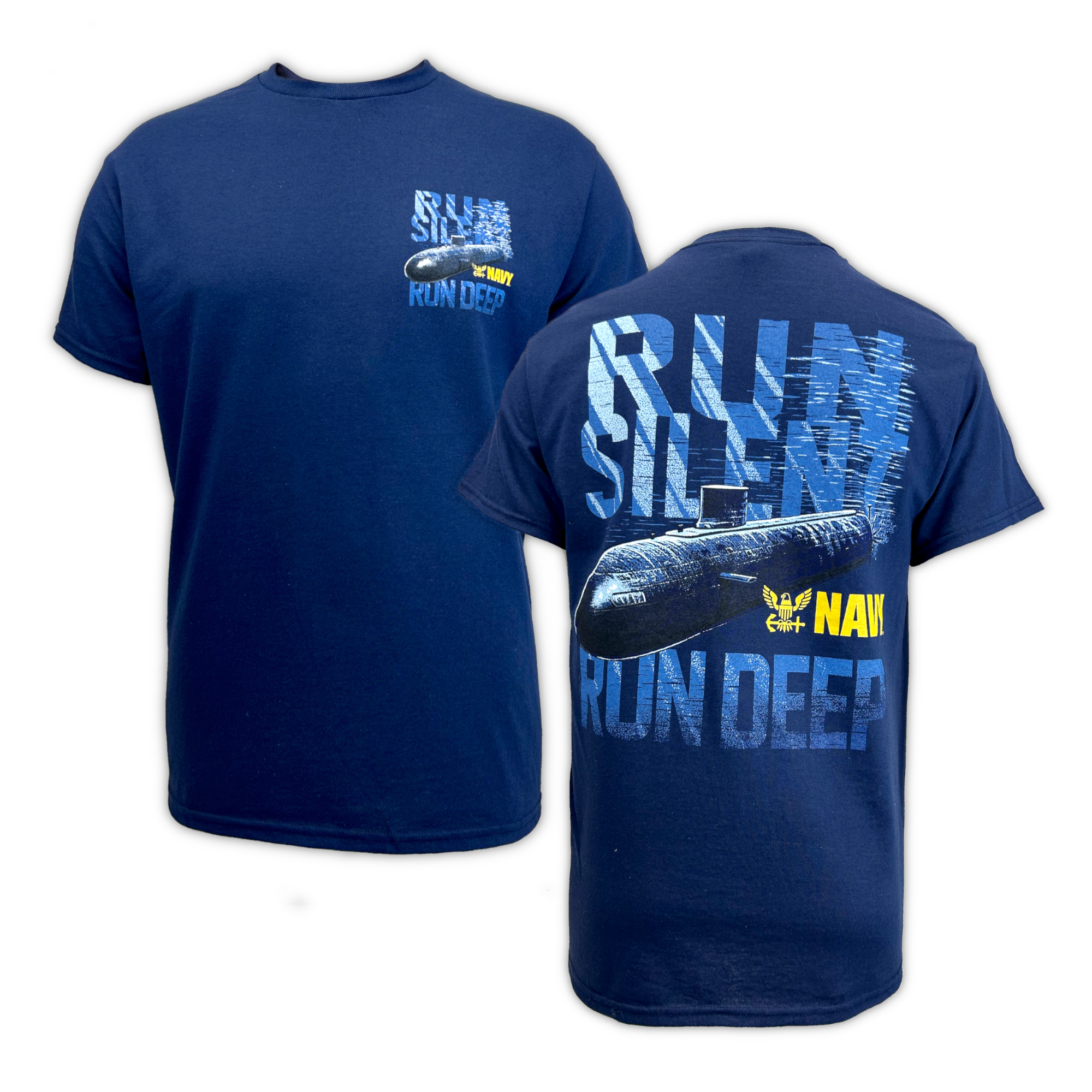 Navy Run Silent Run Deep T-Shirt (Navy)