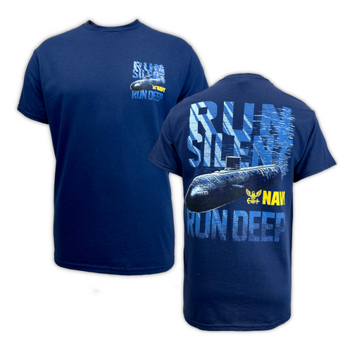 Navy Run Silent Run Deep T-Shirt (Navy)