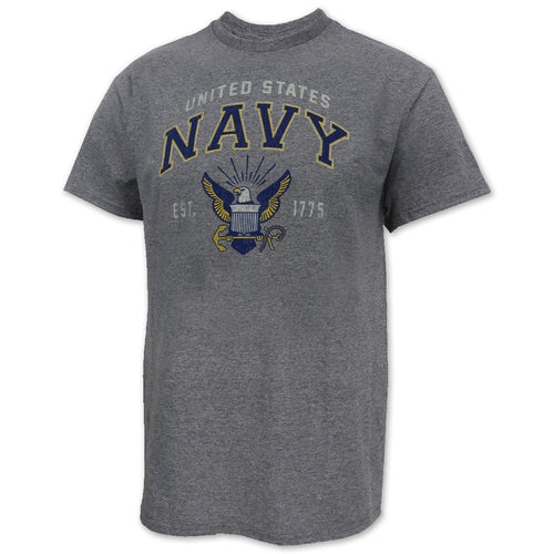 Navy Eagle Est. 1775 T-Shirt (Grey)