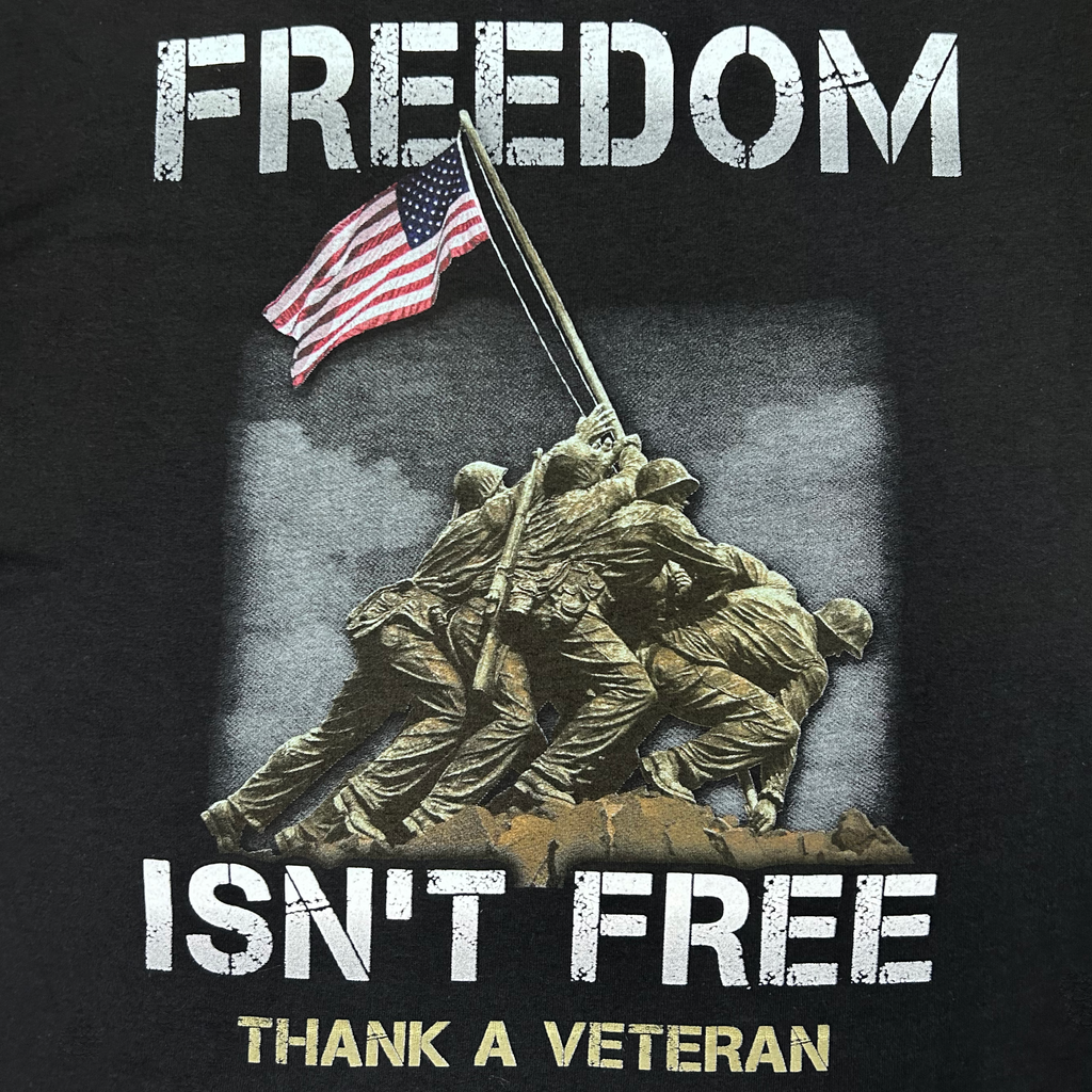 Freedom Isn't Free Thank A Veteran T-Shirt (Black)