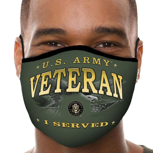 U.S. Army Veteran I Served Face Mask (OD Green)-Single or 3 Pack