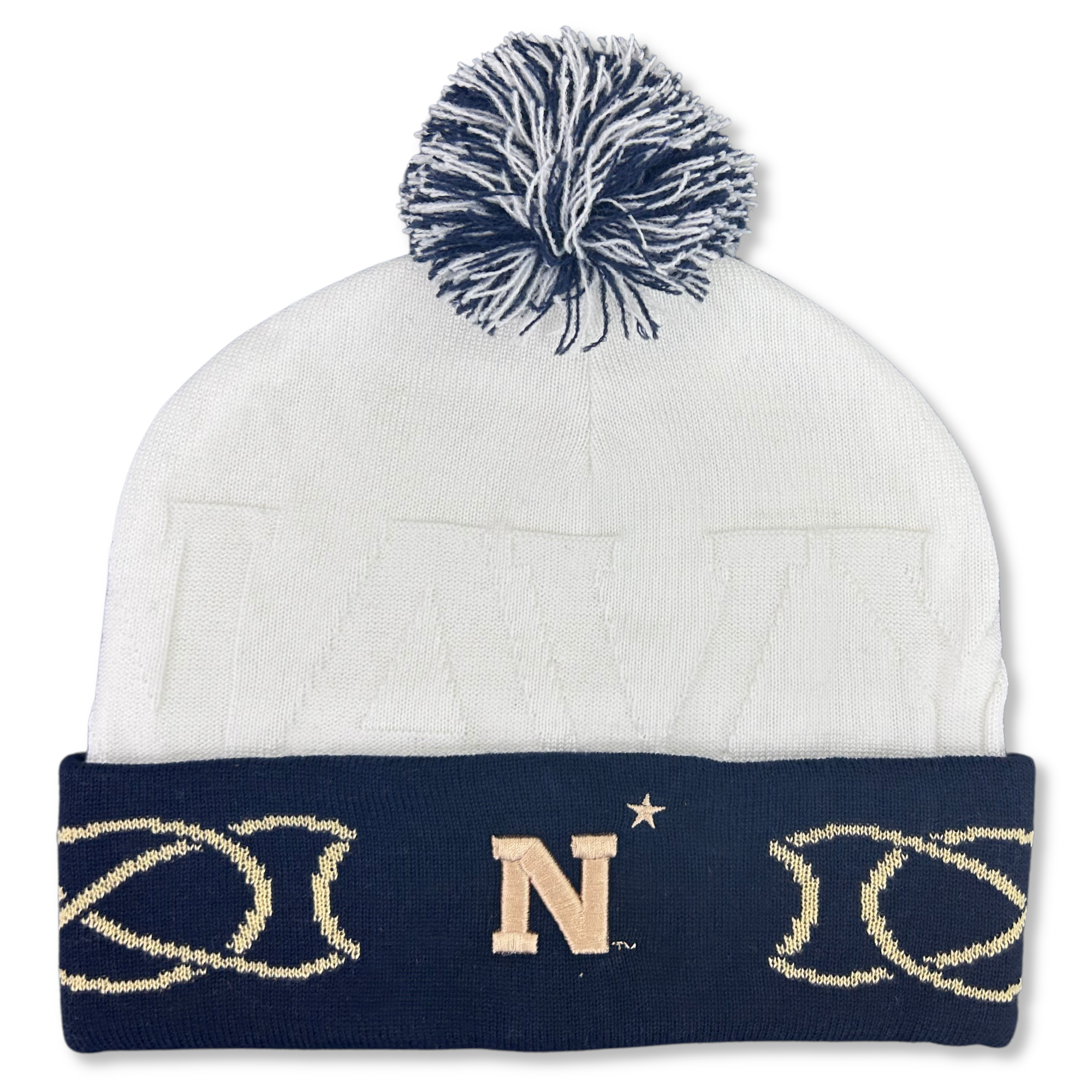 Navy Under Armour Ireland 2023 Pom Beanie (white)