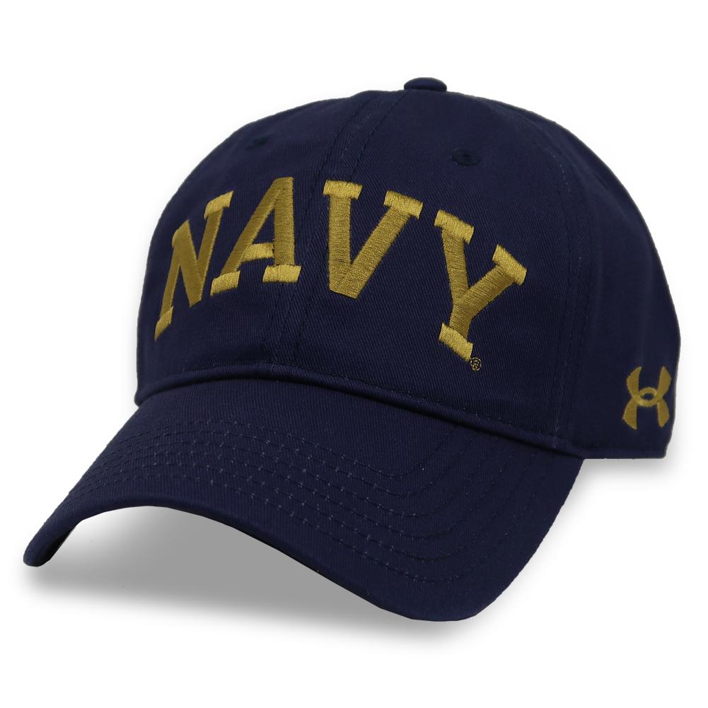 Navy Under Armour Garment Washed Cotton Adjustable Hat (Navy)