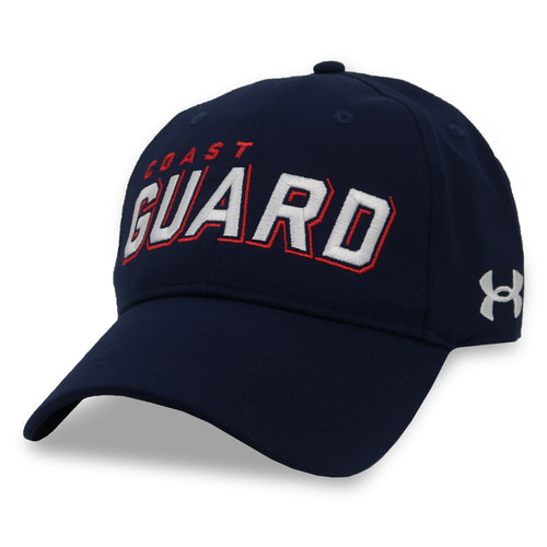 Coast Guard Under Armour Baseline Woven Adjustable Hat (Navy)