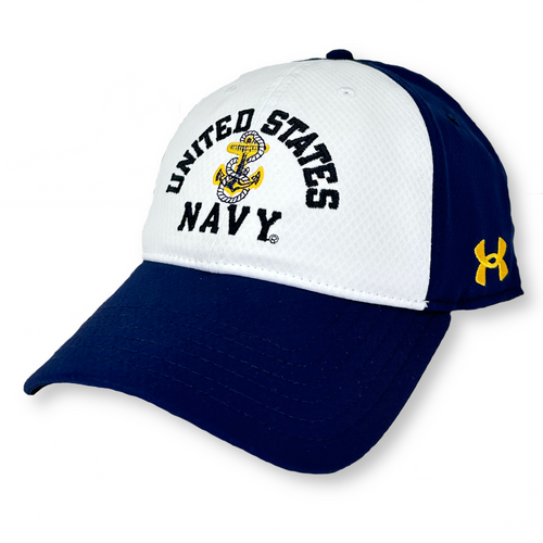 United States Navy Under Armour Zone Adjustable Hat (White)