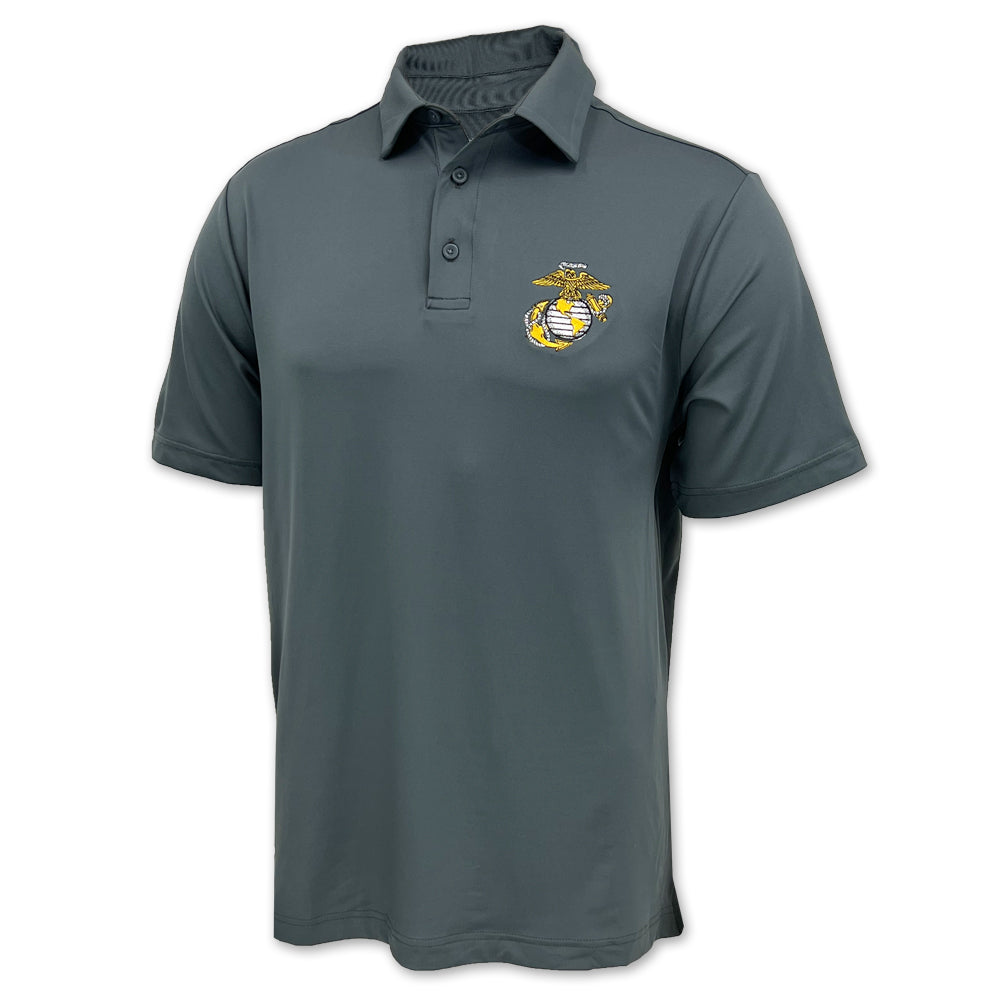 Marines EGA Under Armour Performance Polo (Pitch Grey)