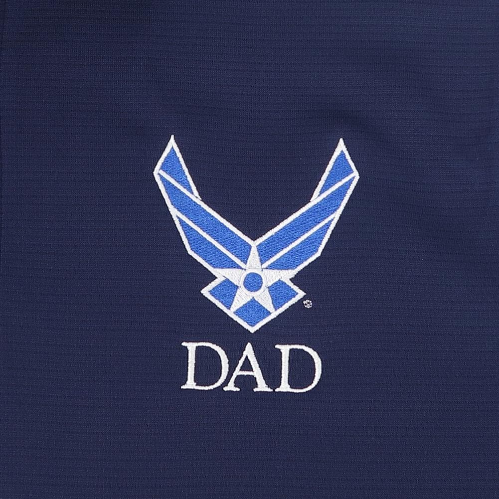 Air Force Wings Dad Under Armour Tech Polo (Navy)