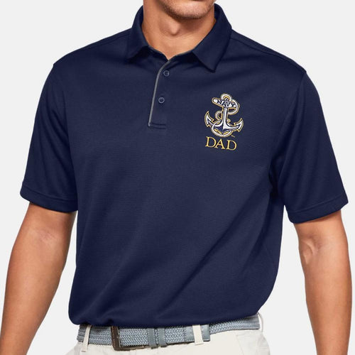 Navy Anchor Dad Under Armour Tech Polo (Navy)