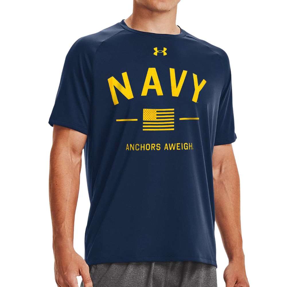 Navy Under Armour Anchors Aweigh Tech T-Shirt (Navy)