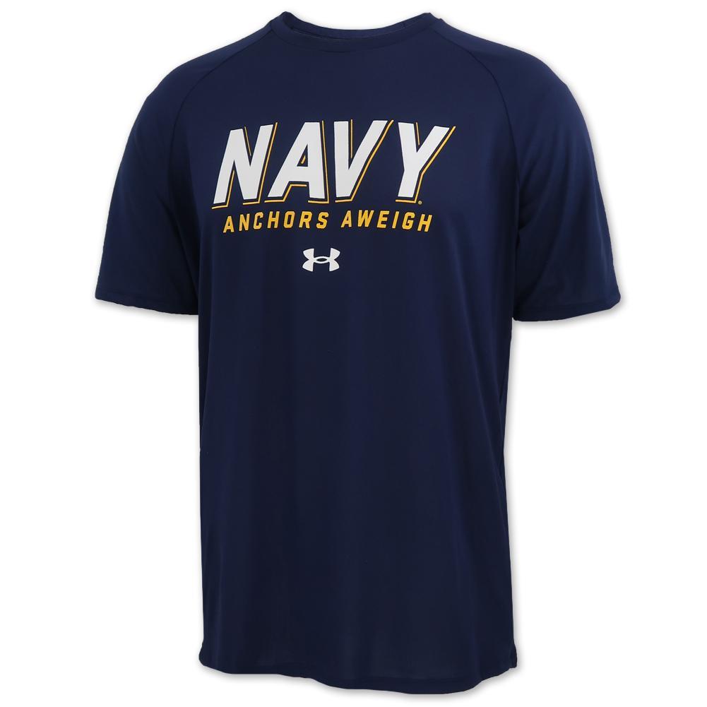 Navy Under Armour 2C Anchors Aweigh Tech T-Shirt (Navy)