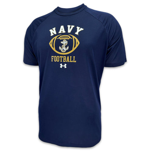 Navy Football Under Armour Sideline Anchor Tech T-Shirt (Navy)