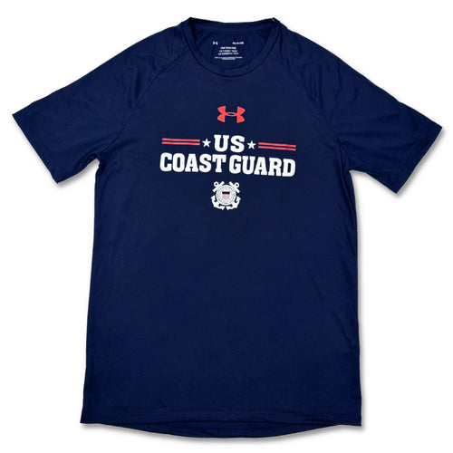 Coast Guard Under Armour Stars Tech T-Shirt (Navy)