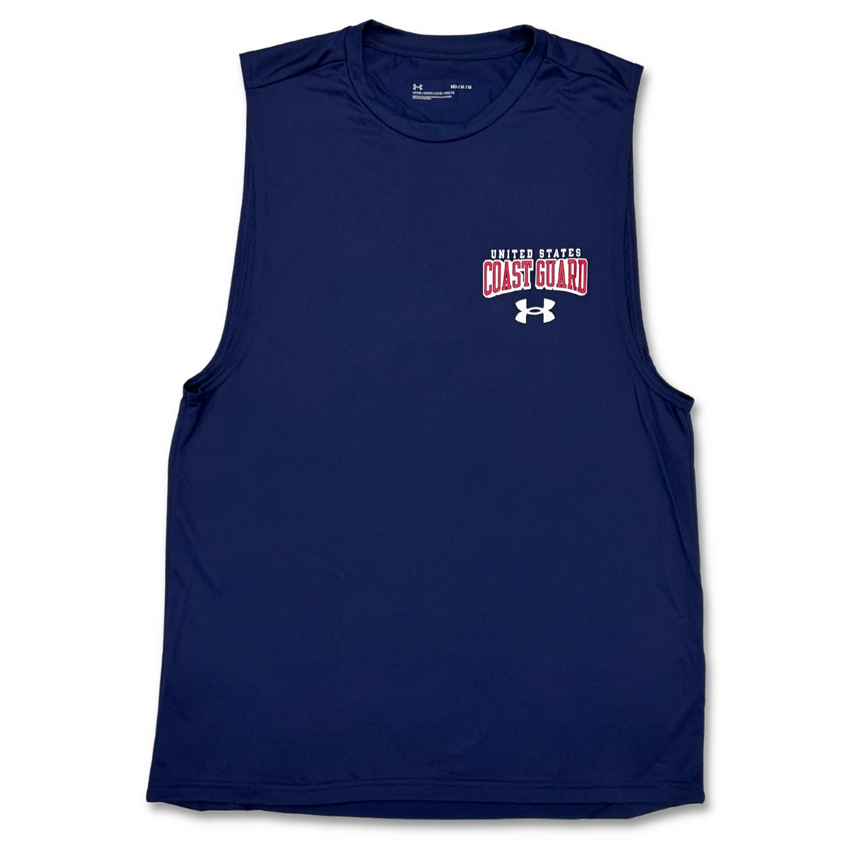 United States Coast Guard 3D Sleeveless Tech T-Shirt (Navy)