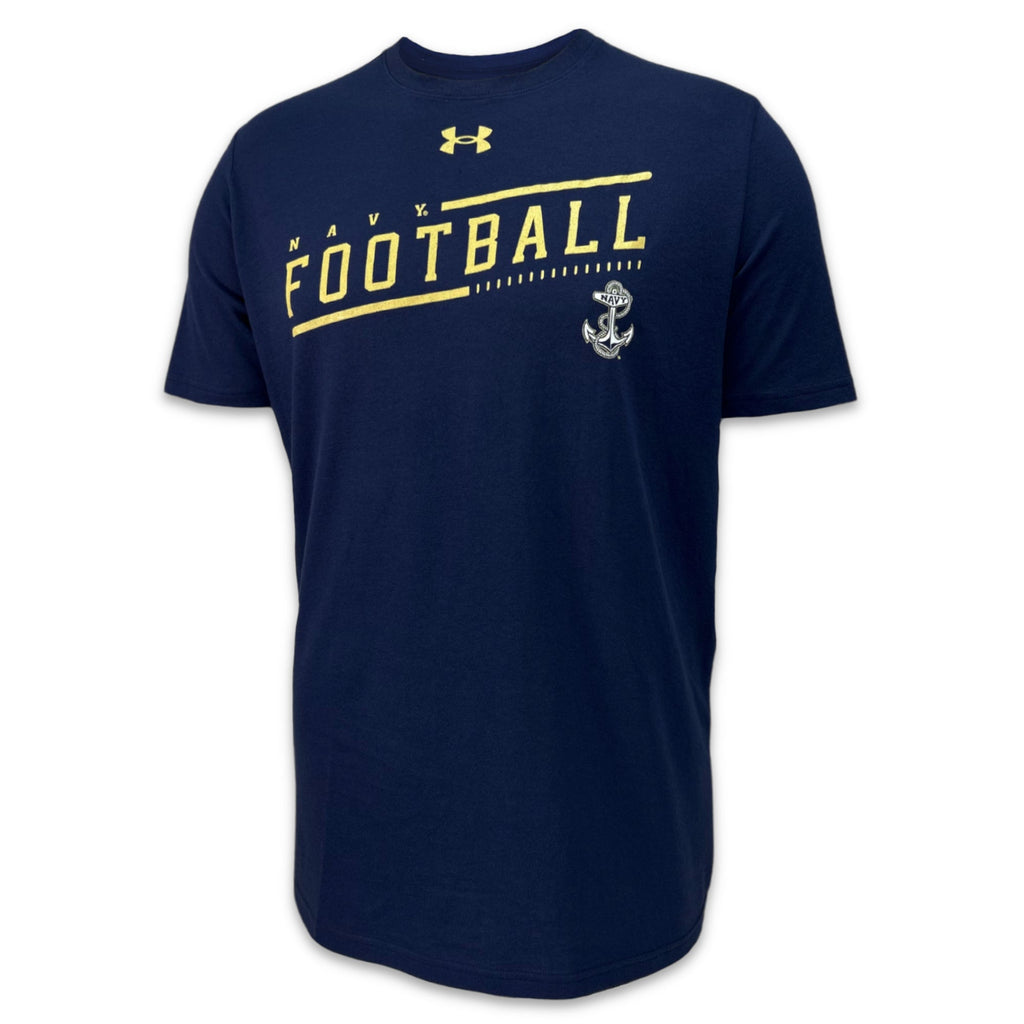 Navy Football Under Armour Sideline Performance Cotton T-Shirt (Navy)