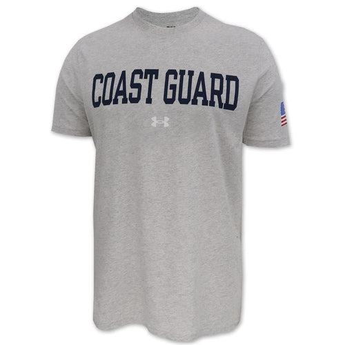 Coast Guard Under Armour Performance Cotton T-Shirt (Silver Heather)