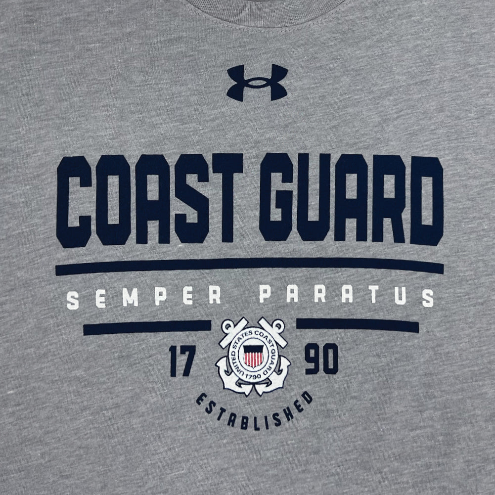 Coast Guard Under Armour Semper Paratus T-Shirt (Steel Heather)