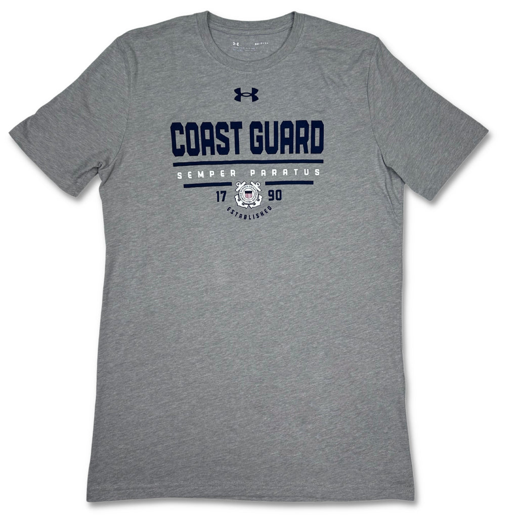 Coast Guard Under Armour Semper Paratus T-Shirt (Steel Heather)