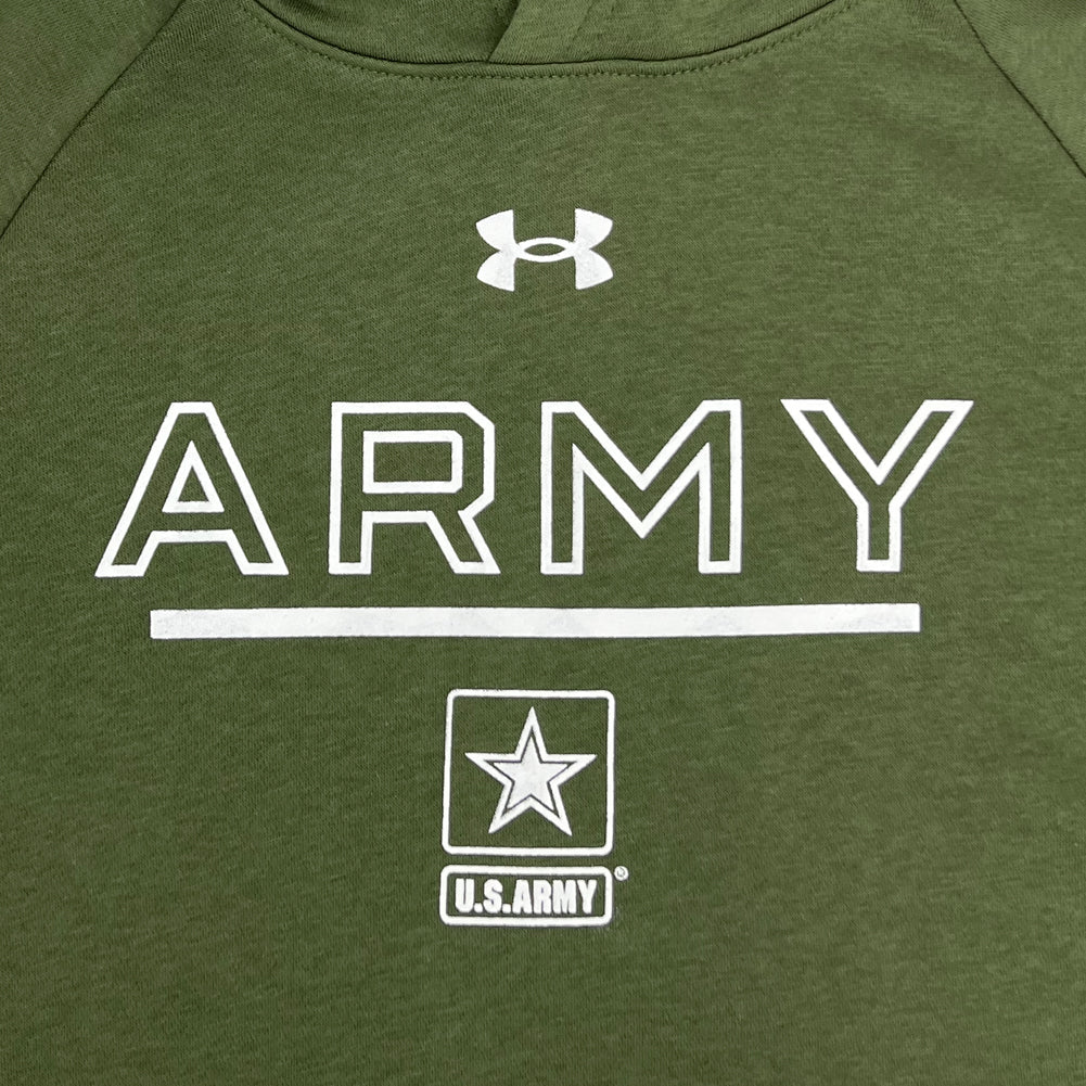 U.S. Army Star Under Armour All Day Fleece Hood (OD Green)