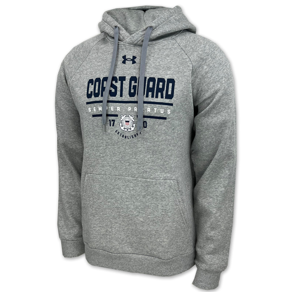 Coast Guard Under Armour Semper Paratus All Day Fleece Hood (Heather)