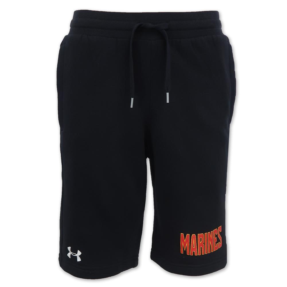 Marines Under Armour Cotton All Day Shorts (Black)