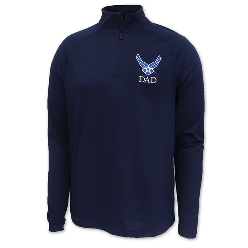 Air Force Wings Dad Under Armour Performance 1/4 Zip (Navy)