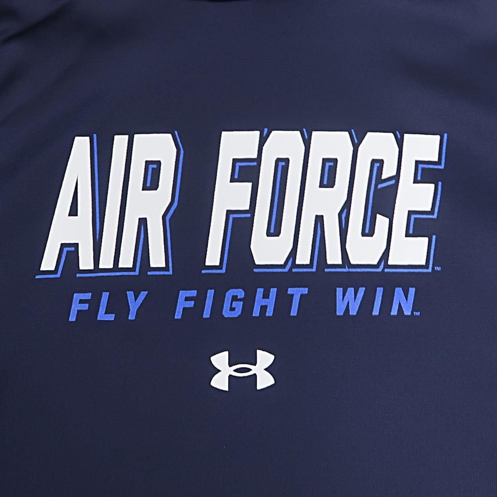 Air Force Under Armour 2C Fly Fight Win Armour Fleece Hood (Navy)