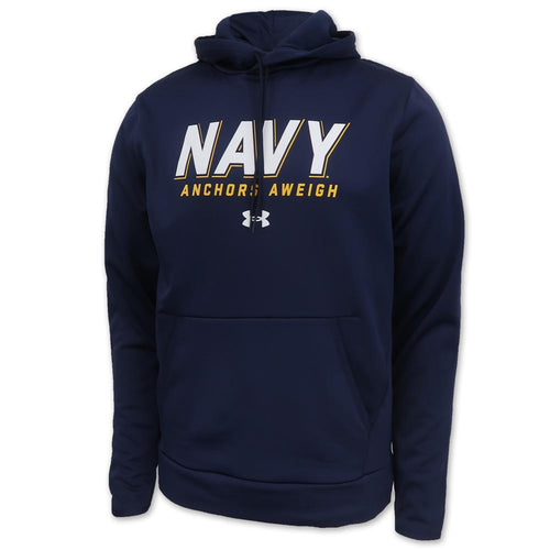 Navy Under Armour 2C Anchors Aweigh Armour Fleece Hood (Navy)