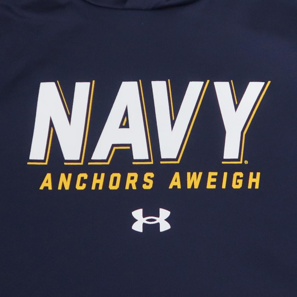 Navy Under Armour 2C Anchors Aweigh Armour Fleece Hood (Navy)