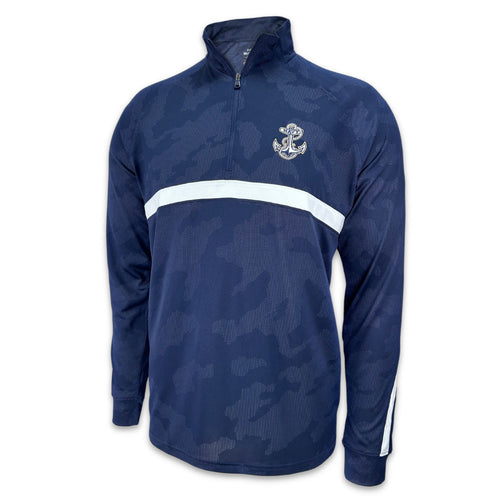 Navy Anchor Under Armour Gameday Lightweight 1/4 Zip (Navy)