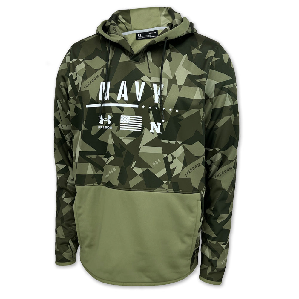 Navy Under Armour N* Camo Fleece Hood (Camo)