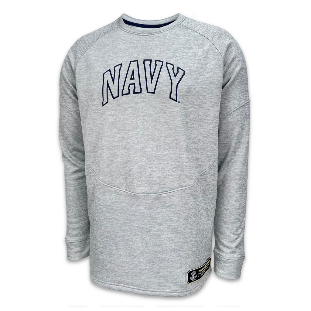 Navy Under Armour Sideline Armour Fleece Crewneck (Grey)