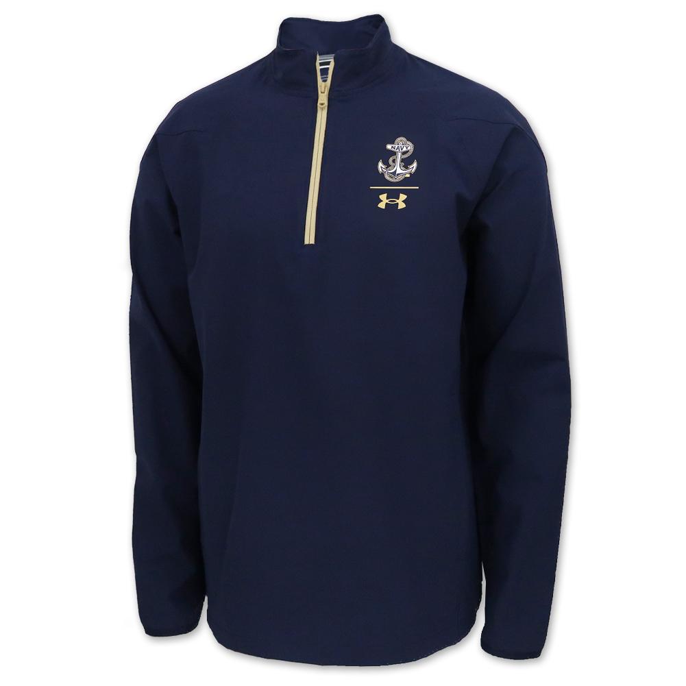 Navy Under Armour Sideline Squad Coaches 1/4 Zip (Navy)