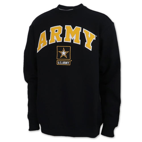 Army Star Fleece Crewneck (Black)