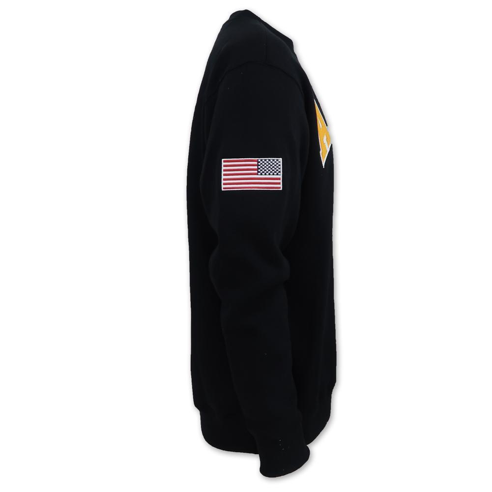 Army Star Fleece Crewneck (Black)