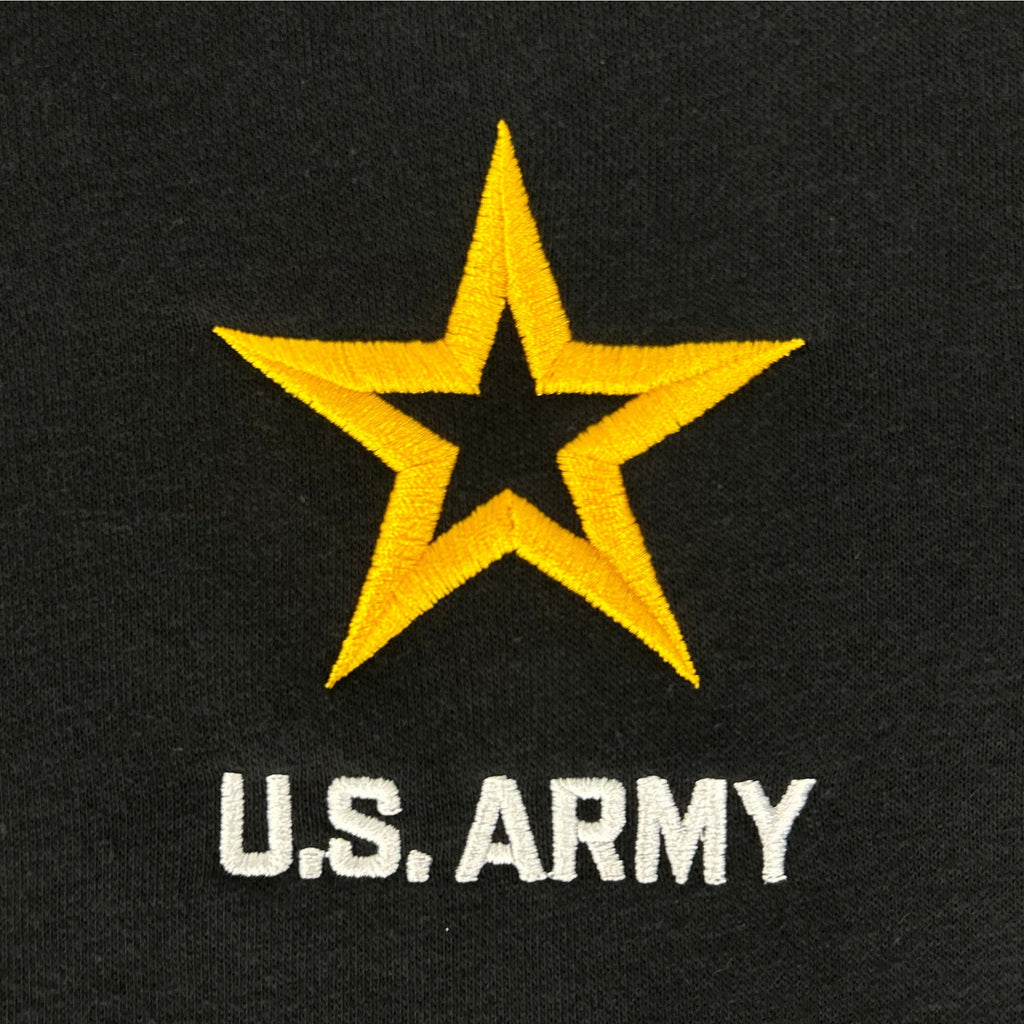 Army Star Fleece 1/4 Zip (Black)