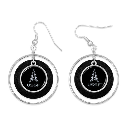 U.S. Space Force Lindy Earrings (Black)