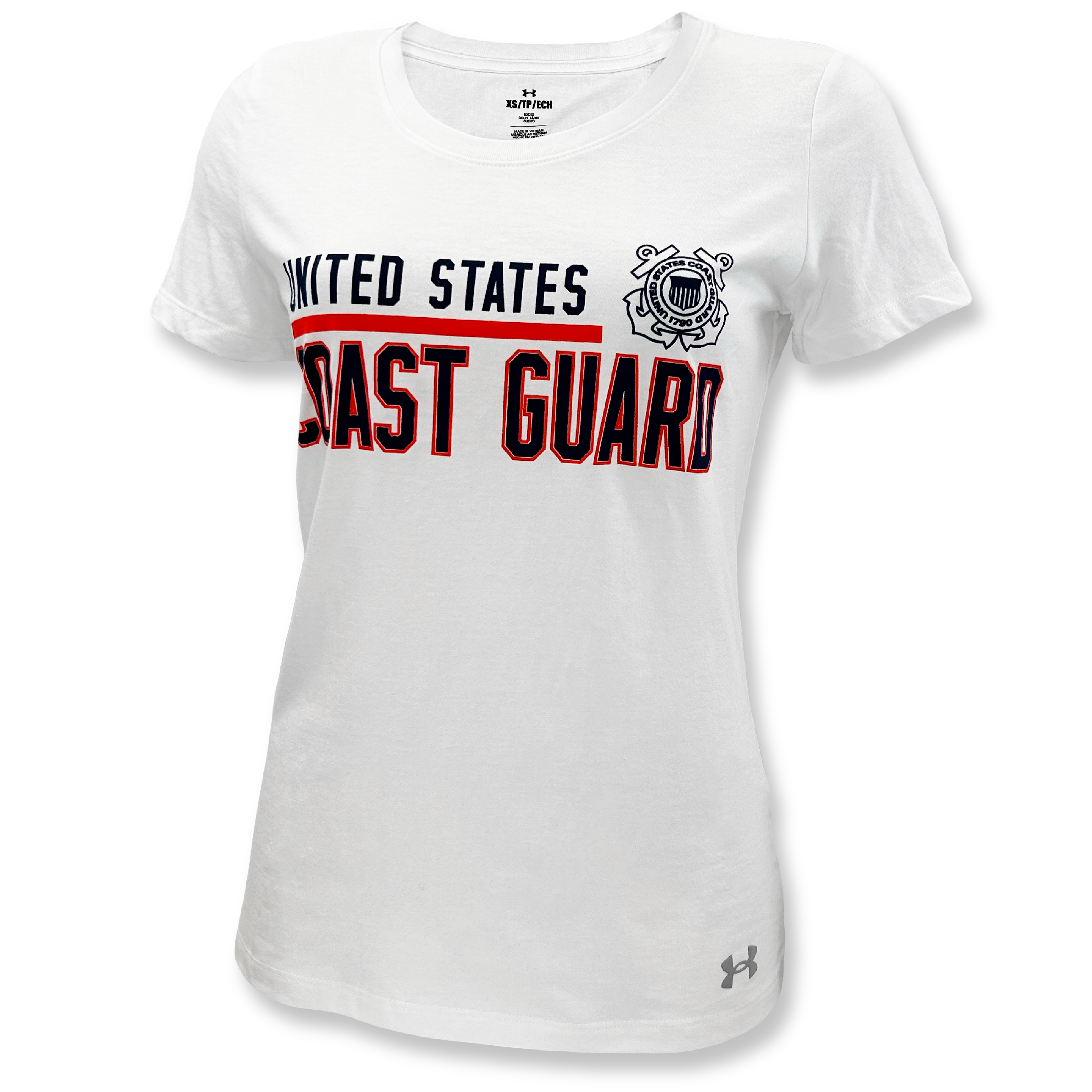 United States Coast Guard Ladies Under Armour T-Shirt (White)