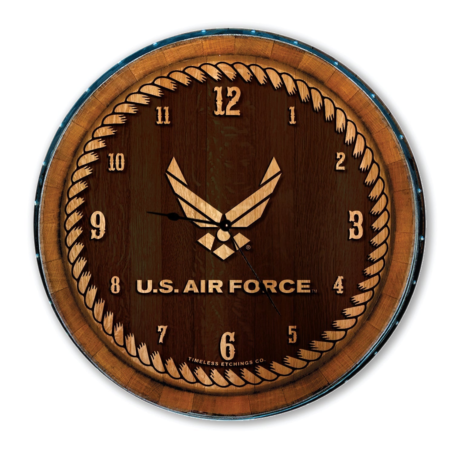 United States Air Force Wings Barrelhead Clock