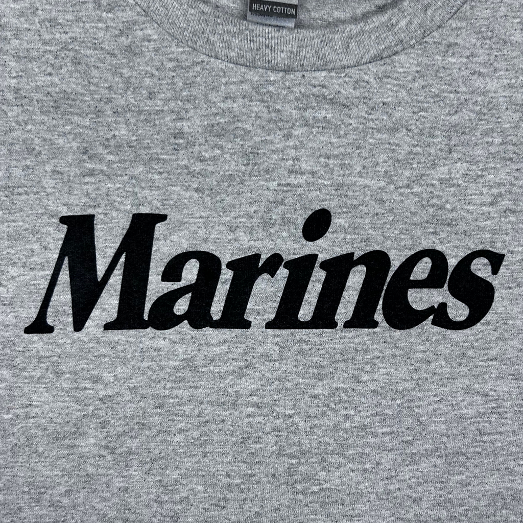 Marines Youth Logo Core Long Sleeve T-Shirt (Grey)