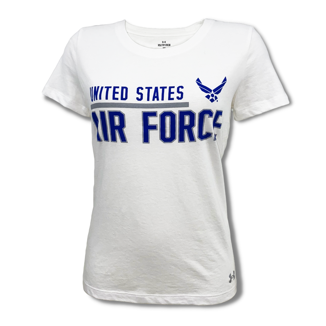 United States Air Force Ladies Under Armour T-Shirt (White)