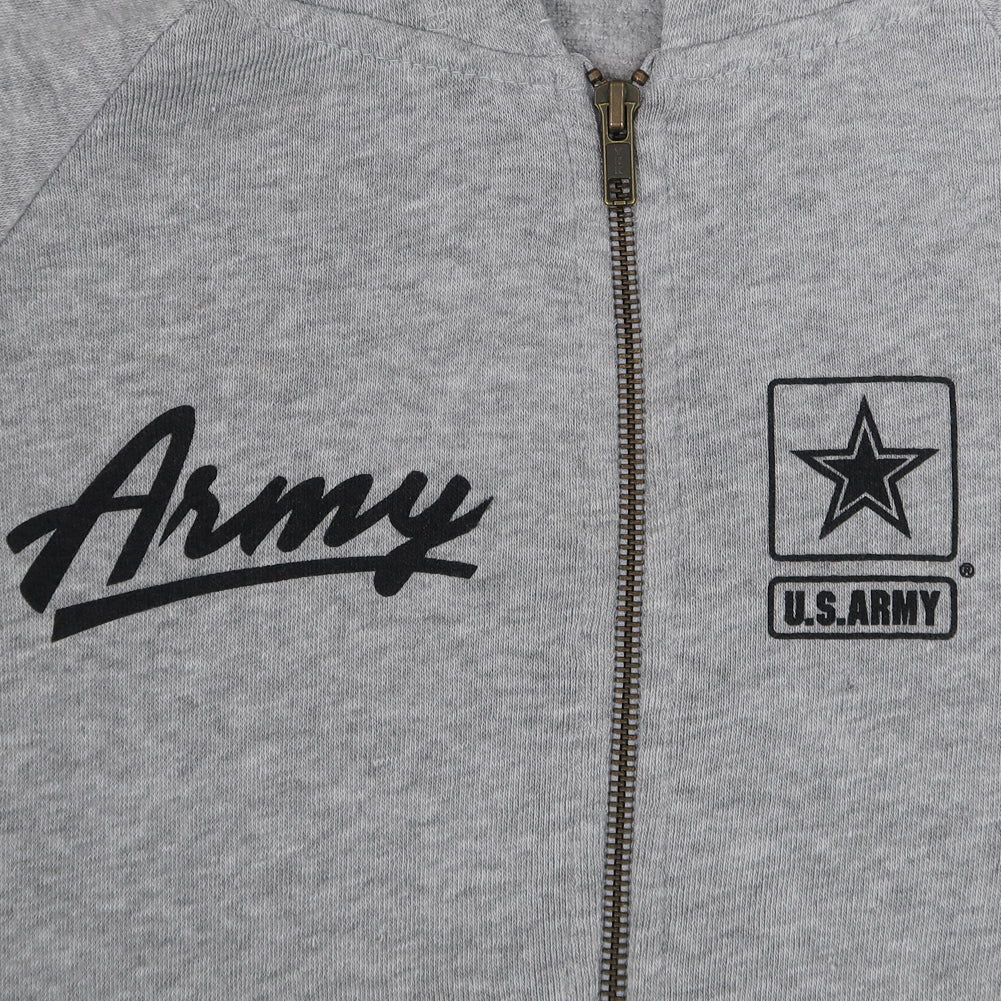 Army Ladies Angel Fleece Full Zip Hood (Heather Grey)