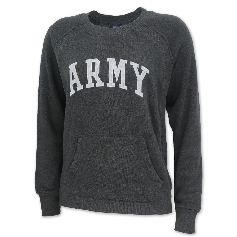 Army Ladies Michaela Angel Fleece Crewneck (Charcoal)