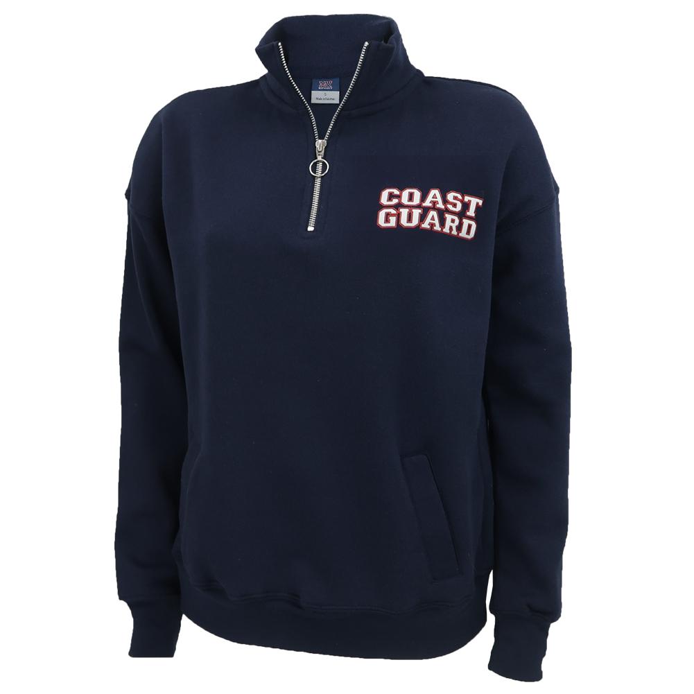 Coast Guard Ladies Dakota Quarter Zip Pullover (Navy)