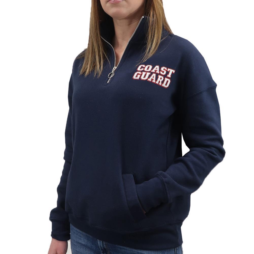 Coast Guard Ladies Dakota Quarter Zip Pullover (Navy)