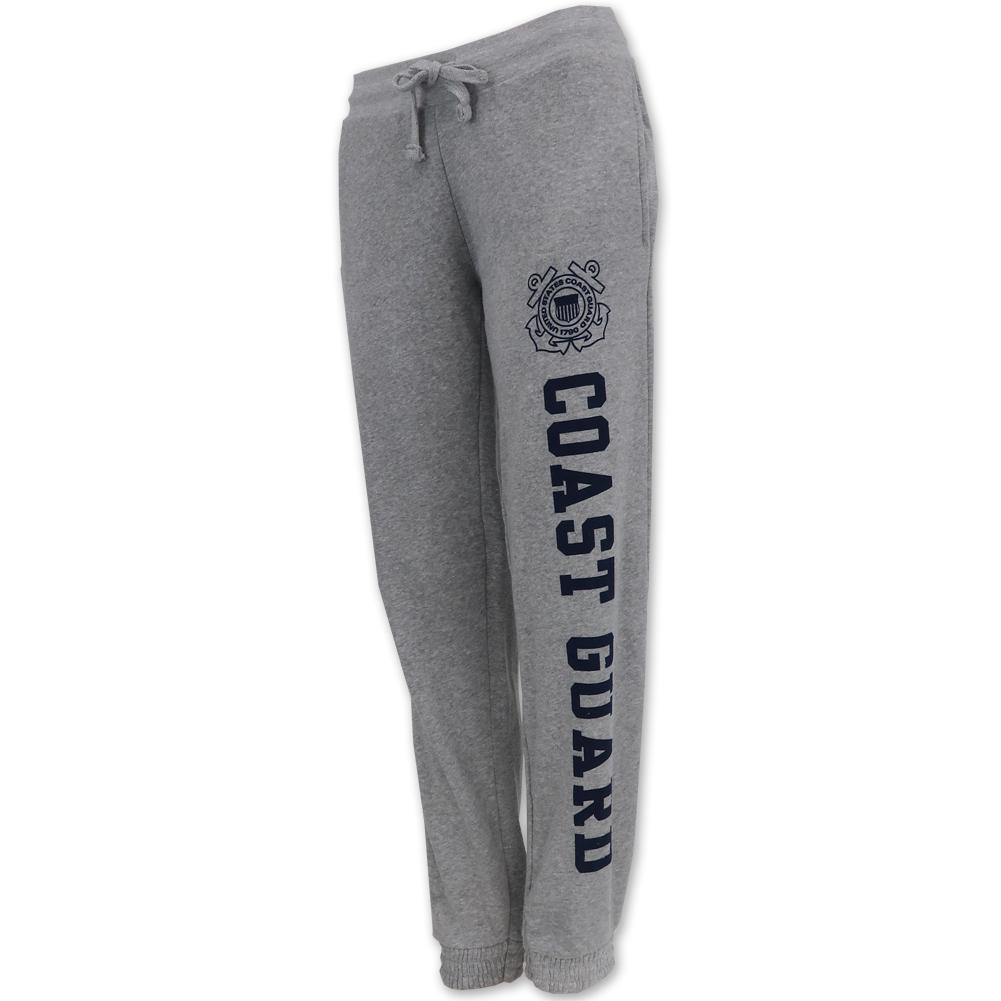 Coast Guard Ladies Angel Fleece Sweatpants (Heather Grey)